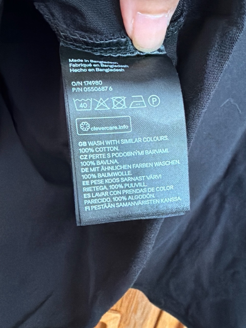 H&M Black Cropped Long Sleeve T-shirt - Picture 3 of 4